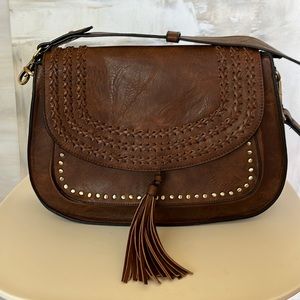 Antik Kraft Vegan Leather Brown Shoulder Bag